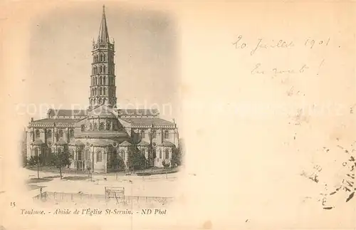 AK / Ansichtskarte Toulouse_Haute Garonne Abside de l`Eglise St. Sernin Toulouse Haute Garonne