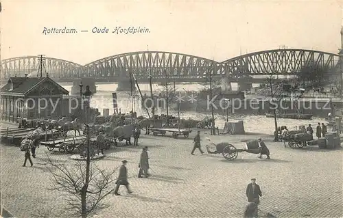 AK / Ansichtskarte Rotterdam Oude Hoofdplein Bruecke Rotterdam