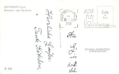 AK / Ansichtskarte Zuid_Rotterdam Breeplein met Randweg 