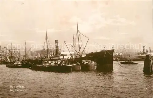 AK / Ansichtskarte Rotterdam Rijnhaven Hafen Schiffe Rotterdam