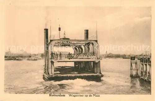 AK / Ansichtskarte Rotterdam Wagenveer op de Maas Rotterdam