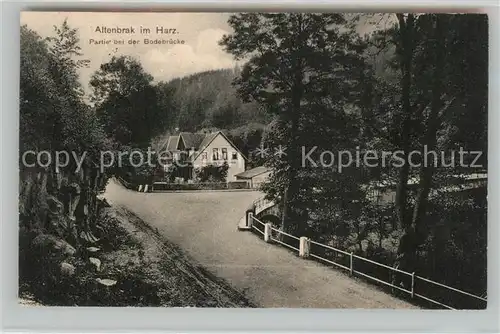 AK / Ansichtskarte Altenbrak_Harz Partie bei der Bodebr?cke Altenbrak Harz