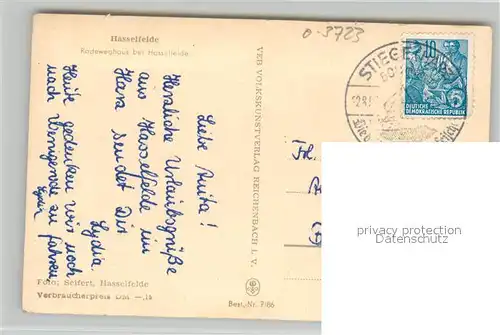 AK / Ansichtskarte Hasselfelde Radeweghaus Hasselfelde
