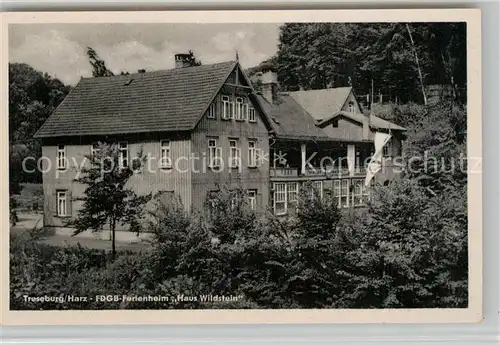 AK / Ansichtskarte Treseburg_Harz FDGB Ferienheim Haus Wildstein Treseburg Harz