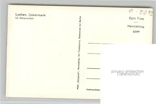 AK / Ansichtskarte Lychen Malerwinkel Lychen