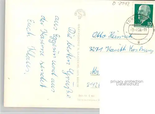 AK / Ansichtskarte Eggesin Randow Bahnhofstrasse Platz der Freundschaft Eggesin