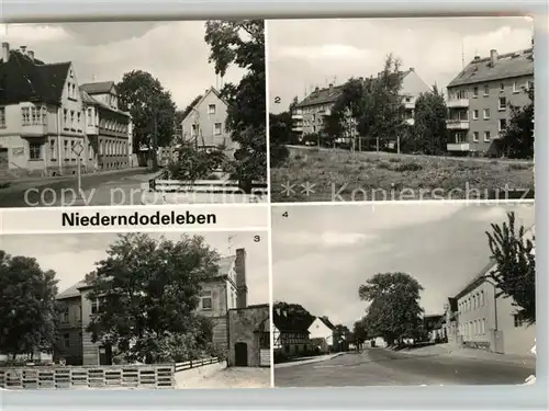 AK / Ansichtskarte Niederndodeleben Magdeburger Strasse Pflegeheim Abendfrieden Dorfplatz Niederndodeleben