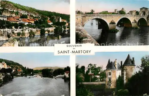 AK / Ansichtskarte Saint Martory Br?cke Schloss Saint Martory