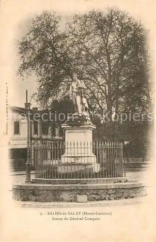 AK / Ansichtskarte Salies du Salat Statue du General Compans Salies du Salat