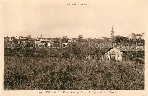 AK / Ansichtskarte Villaudric Eglise et Chateau Villaudric