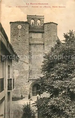 AK / Ansichtskarte Saint Martory Porche de Eglise  Saint Martory