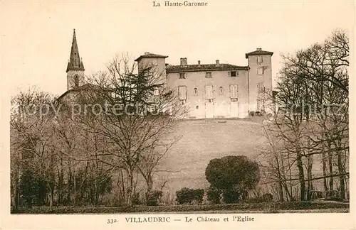AK / Ansichtskarte Villaudric Chateau et Eglise Villaudric