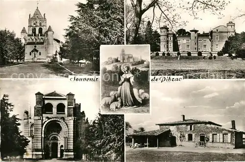 AK / Ansichtskarte Pibrac Eglise Chateau Basilique Maison natale de Sainte Germaine Pibrac