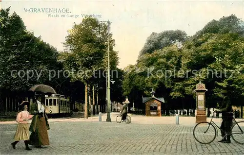 AK / Ansichtskarte s Gravenhage Plaats en Lange Vijverberg s Gravenhage