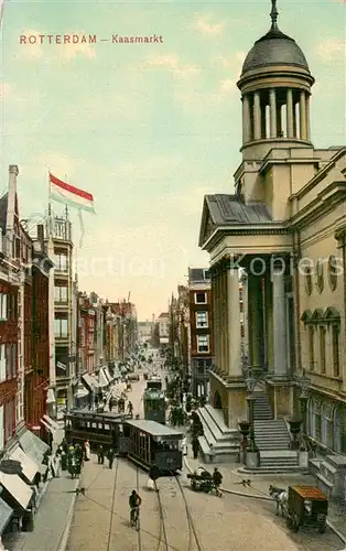 AK / Ansichtskarte Rotterdam Kaasmarkt Strassenbahn Rotterdam