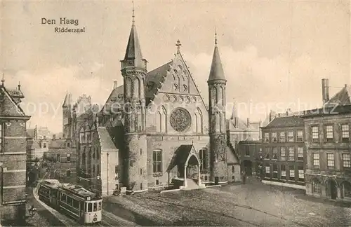 AK / Ansichtskarte Den_Haag Ridderzaal Strassenbahn Den_Haag