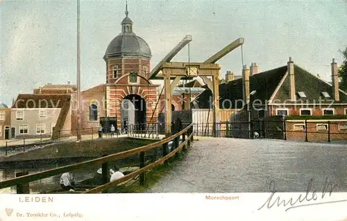 AK / Ansichtskarte Leiden Morschpoort Zugbruecke Leiden