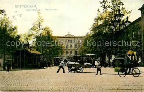 AK / Ansichtskarte Rotterdam Beursplein met Postkantoor Rotterdam