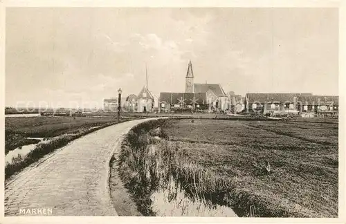 AK / Ansichtskarte Marken_Niederlande Ortsansicht mit Kirche Marken_Niederlande
