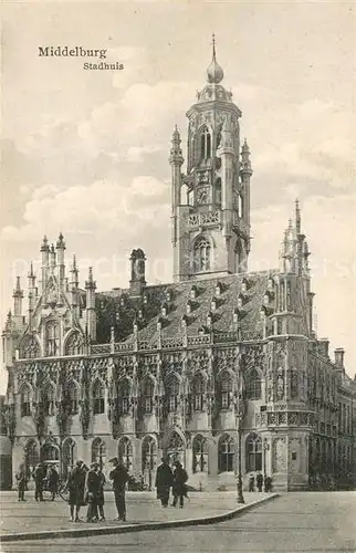 AK / Ansichtskarte Middelburg_Zeeland Stadhuis Rathaus Middelburg_Zeeland