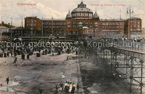 AK / Ansichtskarte Scheveningen Gezicht op Strand en Kurhaus Scheveningen