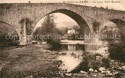 AK / Ansichtskarte Saint Jean du Gard Le vieux Pont Romain Saint Jean du Gard
