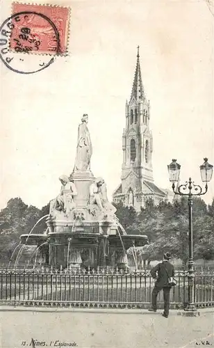 AK / Ansichtskarte Nimes Esplanade Nimes