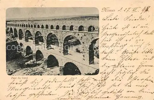AK / Ansichtskarte Nimes Pont du gard Nimes