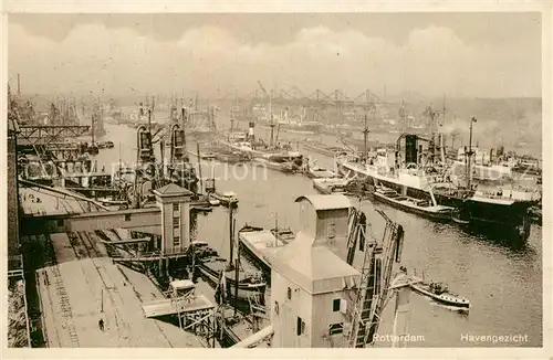 AK / Ansichtskarte Rotterdam Havegezicht Hafen Schiff Rotterdam