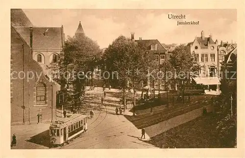 AK / Ansichtskarte Utrecht Janskerkhof Strassenbahn Utrecht