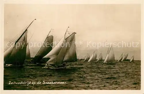 AK / Ansichtskarte Friesland_Niederlande Zeilwedstrijd op de Sneekermeer Friesland_Niederlande