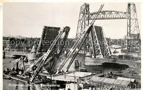 AK / Ansichtskarte Rotterdam Hef  en Koningsbrug Bruecken Rotterdam