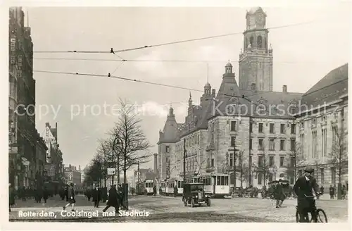 AK / Ansichtskarte Rotterdam Coolsingel met Stadhuis Rathaus Rotterdam