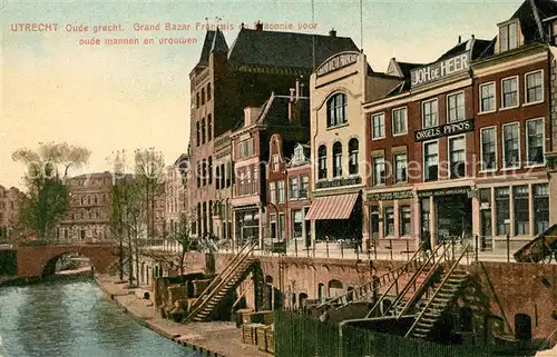 AK / Ansichtskarte Utrecht Oude gracht Grand Bazar Francais Utrecht