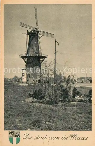 AK / Ansichtskarte Noord_Rotterdam Monument Gevallen Mariniers 1940 Molen Kriegerdenkmal Windmuehle 