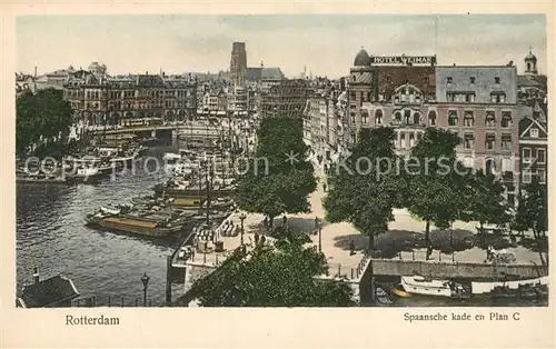 AK / Ansichtskarte Rotterdam Spaansche kade en Plan C Rotterdam