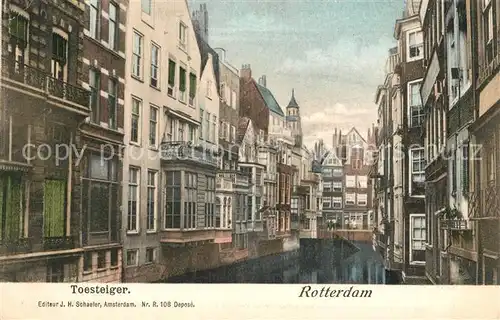 AK / Ansichtskarte Rotterdam Toesteiger Kanal Rotterdam