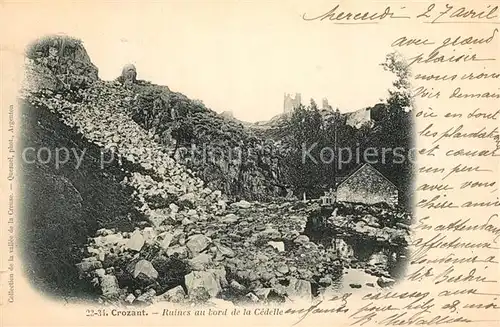 AK / Ansichtskarte Crozant Ruines au bord de la Cedelle Crozant