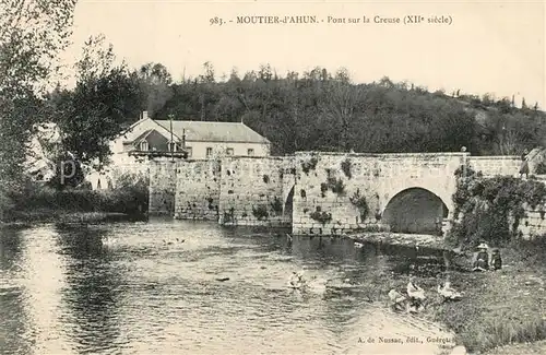 AK / Ansichtskarte Moutier d_Ahun Pont sur la Creuse Moutier d Ahun