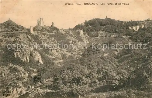 AK / Ansichtskarte Crozant Les Ruines  les Villas Crozant