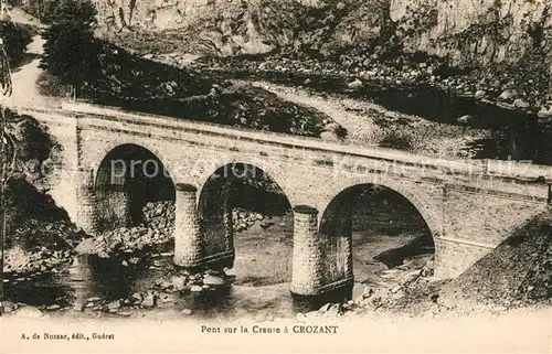 AK / Ansichtskarte Crozant Pont sur la Creuse Crozant