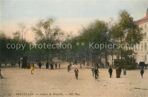 AK / Ansichtskarte Bruxelles_Bruessel Avenue de Waterloo Bruxelles_Bruessel