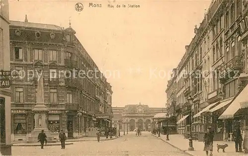 AK / Ansichtskarte Mons_Ales Rue de la Station Mons_Ales