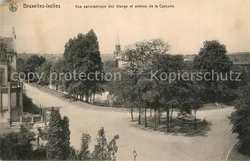 AK / Ansichtskarte Ixelles Vue panoramique des etangs et avenue de la Cascade Ixelles