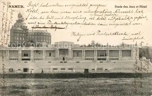 AK / Ansichtskarte Namur_sur_Meuse Stade des Jeux et Hotel Namur_sur_Meuse