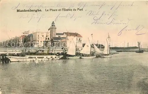 AK / Ansichtskarte Blankenberghe Le Phare et lEntree du Port Blankenberghe