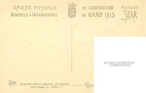 AK / Ansichtskarte Gand_Belgien Exposition Universelle de Gand 1913 Le Halle International Gand Belgien