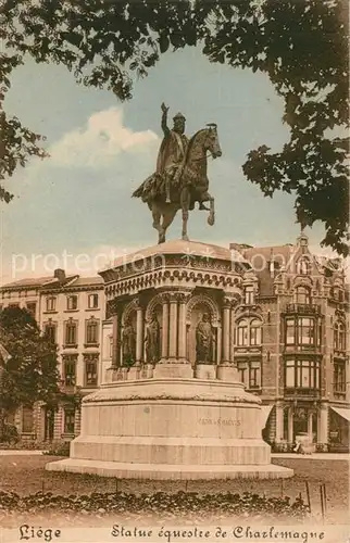 AK / Ansichtskarte Liege_Luettich Statue equestre de Charlemagne Liege Luettich