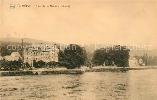 AK / Ansichtskarte Waulsort Hotel de la Meuse et Chateau Waulsort