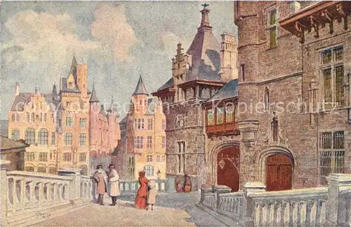 AK / Ansichtskarte Antwerpen_Anvers Het Steen en het Vleeschhuis Antwerpen Anvers